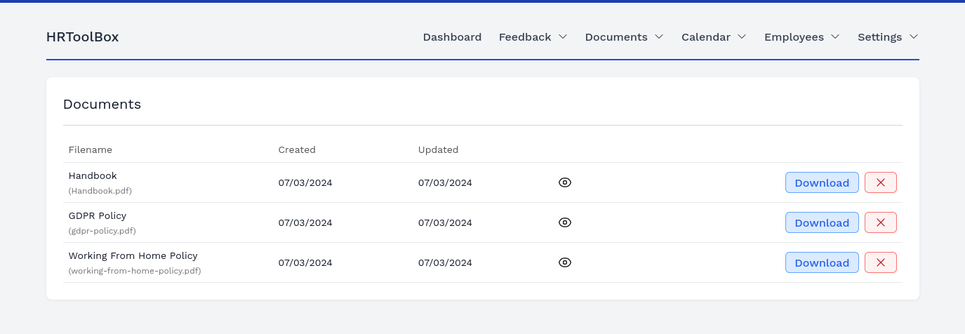 Company Document View