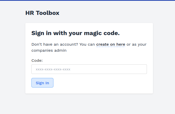 Magic Code Sign-In